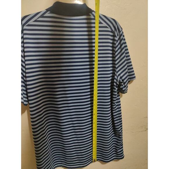 Nike Dri Fit Mens Polo Shirt Size Xtra Large White Black Striped Short Sleeve - Picture 9 of 16